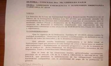 Nota a la Municipalidad por mal funcionamiento de Efluentes Cloacales y Proyectos de Ordenanzas.