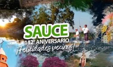 Nuestro pueblo de SAUCE está  cumpliendo 142 Años