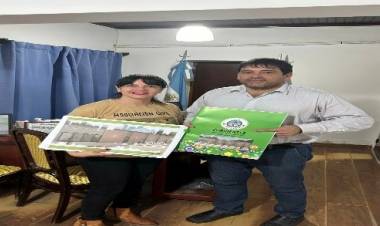 Visitamos al Señor Intendente de SAUCE Ingeniero Carlos Romano.