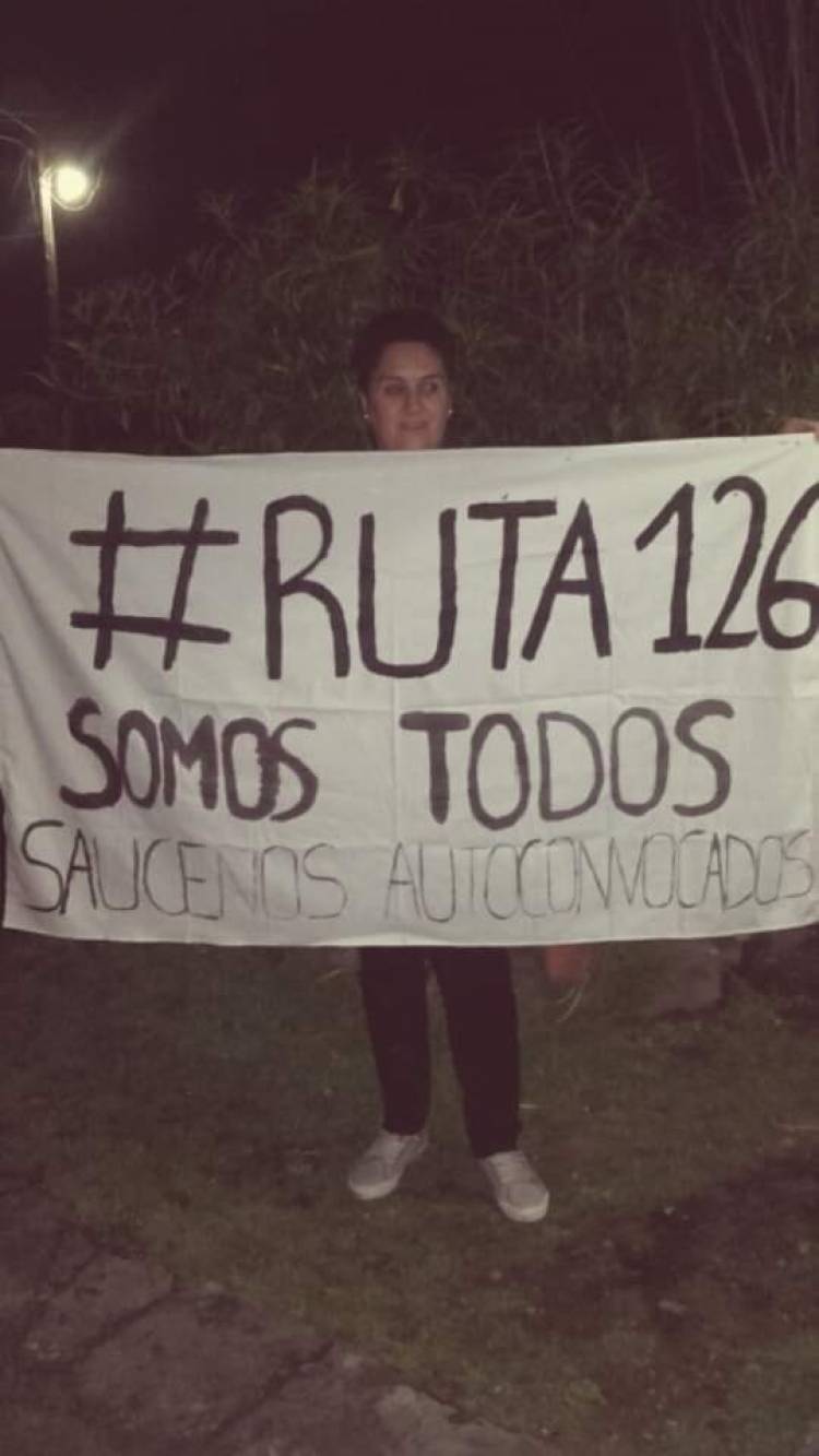 Elba Molina con su reclamo