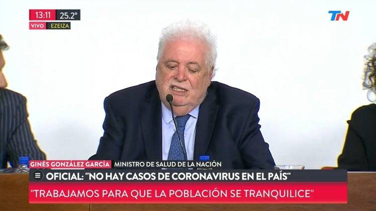 “No hay casos de coronavirus en el país”,