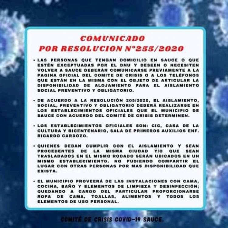 El Comité de Crisis COVID-19 de SAUCE, informa: